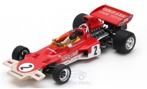 Lotus 72 1/43 Spark D No.2 Gold Leaf Formel 1 GP Österreich 1971 mit Decals E.Fittipaldi diecast model cars