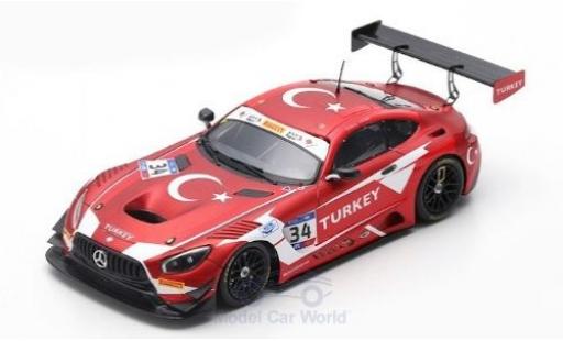 Diecast model cars Mercedes AMG GT 1/43 Spark 3 No.34 RAM Racing FIA GT Nations Cup Bahrain 2018 Team Turkey S.Yoluc/A.Güven Mercedes AMG GT 1/43 Spark 3 No.34 RAM Racing FIA GT Nations Cup Bahrain 2018 Team Turkey S.Yoluc/A.Güven diecast model cars