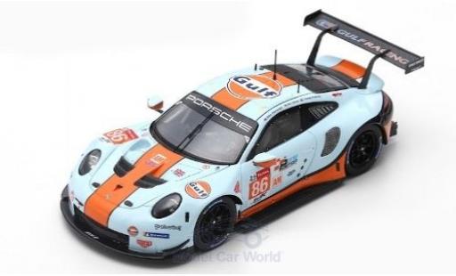 Diecast model cars Porsche 992 RSR 1/43 Spark 911 (991) RSR No.86 Gulf Racing Gulf 24h Le Mans 2019 M.Wainwright/B.Barker/T.Preining Porsche 992 RSR 1/43 Spark 911 (991) RSR No.86 Gulf Racing Gulf 24h Le Mans 2019 M.Wainwright/B.Barker/T.Preining diecast model cars