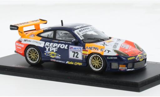 Porsche 996 GT3 1/43 Spark 911  R No.72 Repsol Racing Engineering Repsol 24h Le Mans 2000 1:43 diecast model cars