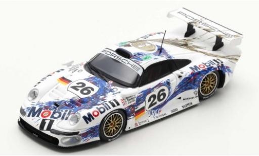 Porsche 993 1/43 Spark 911 GT1 No.26 AG Mobil 1 24h Le Mans 1996 Y.Dalmas/K.Wendlinger/S.Goodyear diecast model cars