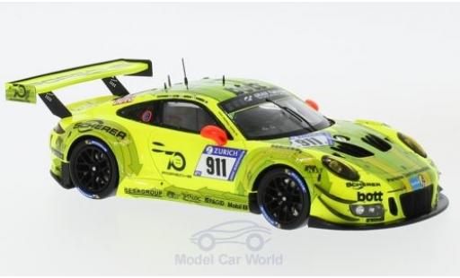 Diecast model cars Porsche 991 GT3 R 1/43 Spark 911 GT3 R No.911 Manthey Racing 24h Nürburgring 2018 K.Estre/R.Dumas/L.Vanthoor/E.Bamber Porsche 991 GT3 R 1/43 Spark 911 GT3 R No.911 Manthey Racing 24h Nürburgring 2018 K.Estre/R.Dumas/L.Vanthoor/E.Bamber diecast model cars