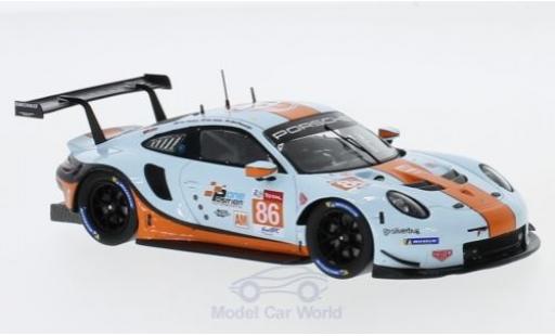 Diecast model cars Porsche 991 RSR 1/43 Spark 911 RSR No.86 Gulf Racing Gulf 24h Le Mans 2018 M.Wainwright/B.Barker/A.Davison Porsche 991 RSR 1/43 Spark 911 RSR No.86 Gulf Racing Gulf 24h Le Mans 2018 M.Wainwright/B.Barker/A.Davison diecast model cars