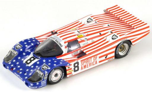 Diecast model cars Porsche 956 1986 1/64 Spark RHD No.8 Joest Racing Spirit of America 24h Le Mans 1986 G.Follmer/J.Morton/K.Miller Porsche 956 1986 1/64 Spark RHD No.8 Joest Racing Spirit of America 24h Le Mans 1986 G.Follmer/J.Morton/K.Miller diecast model cars