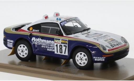 Porsche 959 1/43 Spark No.187 Rothmans Rallye Paris Dakar 1986 R.Kussmaul/H.Unger diecast model cars