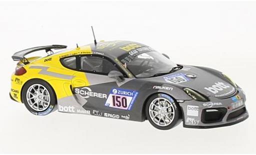 Porsche Cayman GT4 1/43 Spark (981) GT4 CS No.150 Manthey Racing 24h Nürburgring 2017 C.Breuer/M.Oberheim/L.Kern/M.Hennerici diecast model cars