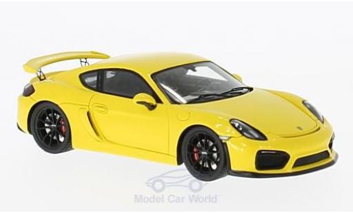 Porsche Cayman GT4 1/43 Spark GT4 yellow 2016 diecast model cars
