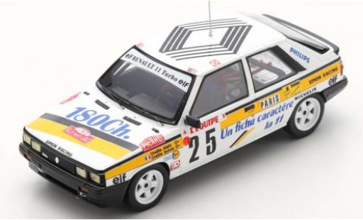 Diecast model cars Renault 11 1/43 Spark Turbo No.25 Rallye WM Rallye Monte Carlo 1986 A.Oreille/S.Oreille Renault 11 1/43 Spark Turbo No.25 Rallye WM Rallye Monte Carlo 1986 A.Oreille/S.Oreille diecast model cars
