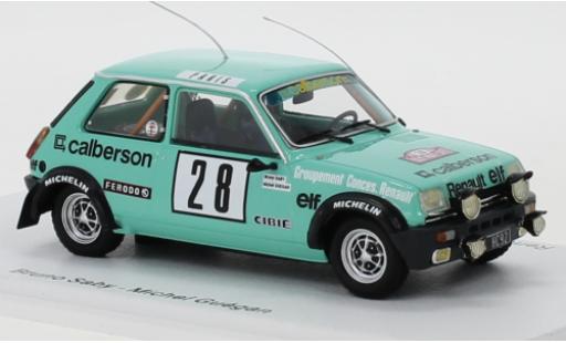 Renault 5 1/43 Spark Alpine No.28 Calberson Rallye WM Rally Monte Carlo 1979 B.Saby/M.Guegan diecast model cars