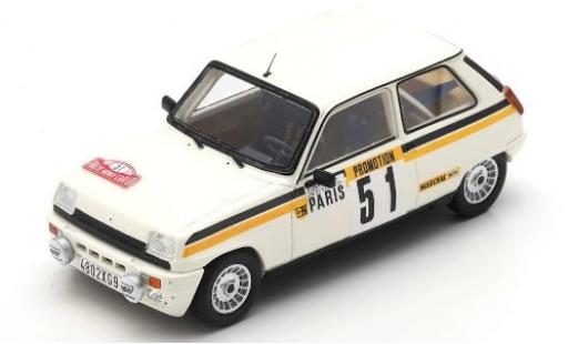 Diecast model cars Renault 5 1/43 Spark Alpine Turbo No.1 Rallye Monte Carlo 1984 F.Chauche/C.Teyssier Renault 5 1/43 Spark Alpine Turbo No.1 Rallye Monte Carlo 1984 F.Chauche/C.Teyssier diecast model cars