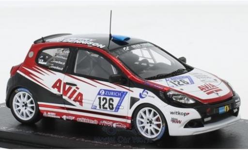 Diecast model cars Renault Clio 1/43 Spark RS Cup No.126 Avia Racing 24h Nürburgring 2018 S.Epp/G.Holthaus/T.Overbeck/D.Overbeck Renault Clio 1/43 Spark RS Cup No.126 Avia Racing 24h Nürburgring 2018 S.Epp/G.Holthaus/T.Overbeck/D.Overbeck diecast model cars