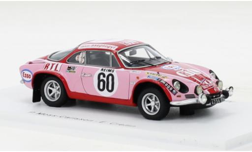 Diecast model cars Alpine A110 1/43 Spark Renault 1800 No.60 Rallye Monte Carlo 1972 Alpine A110 1/43 Spark Renault 1800 No.60 Rallye Monte Carlo 1972 diecast model cars