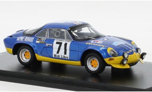 Diecast model cars Alpine A110 1/43 Spark Renault No.71 Criterium des Cevennes 1971 Alpine A110 1/43 Spark Renault No.71 Criterium des Cevennes 1971 diecast model cars