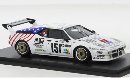 Diecast model cars Bmw M1 1/43 Spark No.151 24h Le Mans 1985 Bmw M1 1/43 Spark No.151 24h Le Mans 1985 diecast model cars