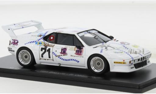 Diecast model cars Bmw M1 1/43 Spark No.71 24h Le Mans 1981 Bmw M1 1/43 Spark No.71 24h Le Mans 1981 diecast model cars