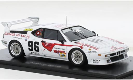 Diecast model cars Bmw M1 1/43 Spark No.96 24h Le Mans 1980 Bmw M1 1/43 Spark No.96 24h Le Mans 1980 diecast model cars