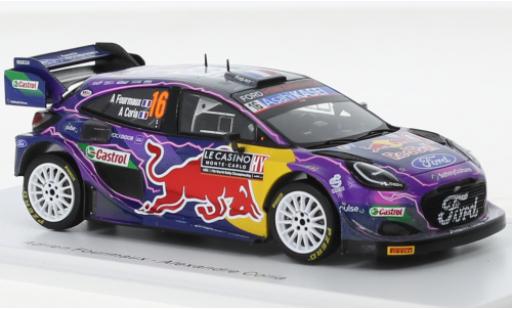 Diecast model cars Ford Puma 1/43 Spark Rally 1 No.16 M-Sport World Rally Team Red Bull Rallye WM Rallye Monte Carlo 2022 Ford Puma 1/43 Spark Rally 1 No.16 M-Sport World Rally Team Red Bull Rallye WM Rallye Monte Carlo 2022 diecast model cars