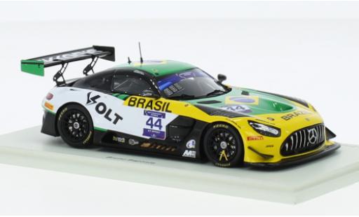 Diecast model cars Mercedes AMG GT 1/43 Spark 3 No.44 Team Brazil FIA Motorsport Games GT Sprint Cup Paul Ricard 2022 Mercedes AMG GT 1/43 Spark 3 No.44 Team Brazil FIA Motorsport Games GT Sprint Cup Paul Ricard 2022 diecast model cars