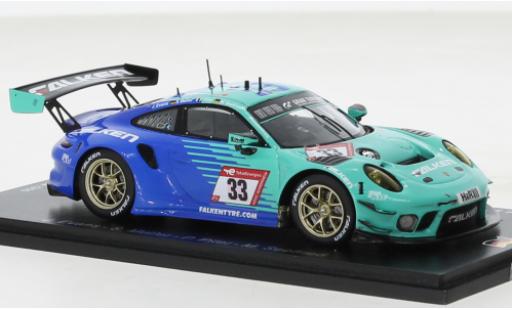 Diecast model cars Porsche 991 GT3 R 1/43 Spark 911  No.33 Falken Motorsports Falken 24h Nürburgring 2022 Porsche 991 GT3 R 1/43 Spark 911  No.33 Falken Motorsports Falken 24h Nürburgring 2022 diecast model cars