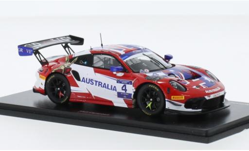 Diecast model cars Porsche 911 1/43 Spark GT3 R No.4 Team Australia FIA Motorsport Games GT Sprint Cup Paul Ricard 2022 Porsche 911 1/43 Spark GT3 R No.4 Team Australia FIA Motorsport Games GT Sprint Cup Paul Ricard 2022 diecast model cars