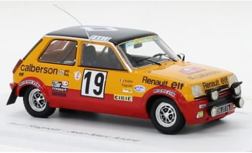 Diecast model cars Renault 5 1/43 Spark Alpine Gr.2 No.19 Calberson Rallye WM Rallye Monte Carlo 1978 Renault 5 1/43 Spark Alpine Gr.2 No.19 Calberson Rallye WM Rallye Monte Carlo 1978 diecast model cars