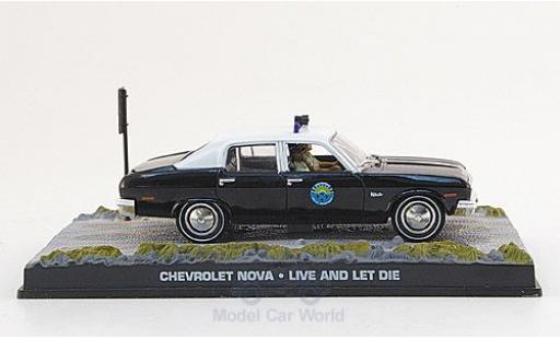 Diecast model cars Chevrolet Nova 1/43 SpecialC black/white James Bond 007 1973 Police Leben und sterben lassen ohne Vitrine Chevrolet Nova 1/43 SpecialC black/white James Bond 007 1973 Police Leben und sterben lassen ohne Vitrine diecast model cars