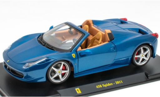 Diecast model cars Ferrari 458 1/24 SpecialC Spider metallic blue 2011 Ferrari 458 1/24 SpecialC Spider metallic blue 2011 diecast model cars