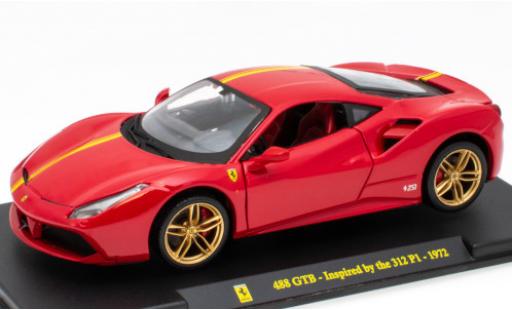 Diecast model cars Ferrari 488 1/24 SpecialC GTB red/yellow Inspired by the 312 P1 (1972) Ferrari 488 1/24 SpecialC GTB red/yellow Inspired by the 312 P1 (1972) diecast model cars