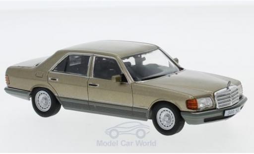 Diecast model cars Mercedes 500 1/43 SpecialC SE (W126) metallic beige 1979 ohne Vitrine Mercedes 500 1/43 SpecialC SE (W126) metallic beige 1979 ohne Vitrine diecast model cars