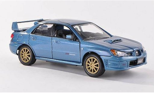 Subaru Impreza STI 1/24 Motormax blue-grey diecast model cars