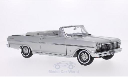 Diecast model cars Chevrolet Nova 1963 1/18 Sun Star Convertible grey 1963 Verdeck geöffnet Chevrolet Nova 1963 1/18 Sun Star Convertible grey 1963 Verdeck geöffnet diecast model cars