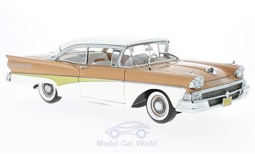 Diecast model cars Ford Fairline 1958 1/18 Sun Star Failane 500 HardTop brown/white 1958 Ford Fairline 1958 1/18 Sun Star Failane 500 HardTop brown/white 1958 diecast model cars