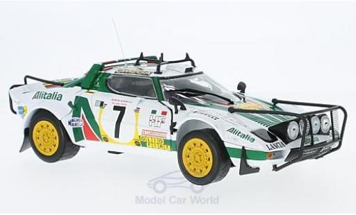 Diecast model cars Lancia Stratos 1/18 Sun Star HF Rally No.7 Alitalia Rallye WM Safari Rallye 1977 S.Munari/P.Sodano ohne Vitrine Lancia Stratos 1/18 Sun Star HF Rally No.7 Alitalia Rallye WM Safari Rallye 1977 S.Munari/P.Sodano ohne Vitrine diecast model cars