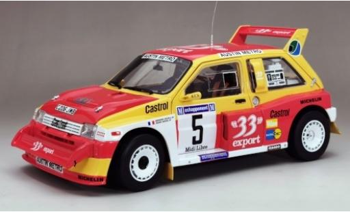 Diecast model cars MG Metro 1/18 Sun Star 6R4 No.5 33 Export Criterium des Cevennes 1986 D.Auriol/B.Occelli MG Metro 1/18 Sun Star 6R4 No.5 33 Export Criterium des Cevennes 1986 D.Auriol/B.Occelli diecast model cars