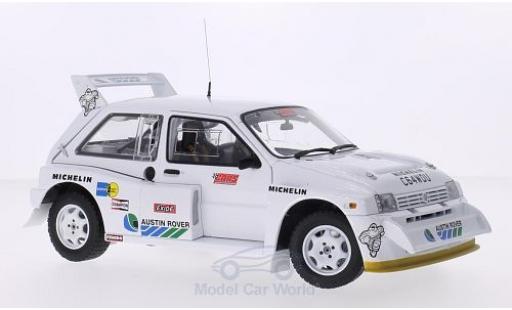 Diecast model cars MG Metro 1/18 Sun Star 6R4 white RHD Testfahrzeug A.Senna MG Metro 1/18 Sun Star 6R4 white RHD Testfahrzeug A.Senna diecast model cars