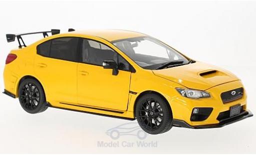 Diecast model cars Subaru WRX STI 1/18 Sun Star STI (S207) yellow RHD 2015 NBR Challange Package Subaru WRX STI 1/18 Sun Star STI (S207) yellow RHD 2015 NBR Challange Package diecast model cars