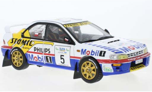Diecast model cars Subaru Impreza 1/18 Sun Star 555 No.5 Mobil 1 Elpa Rally Halkidiki 1997 Subaru Impreza 1/18 Sun Star 555 No.5 Mobil 1 Elpa Rally Halkidiki 1997 diecast model cars