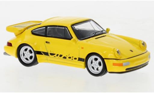 Diecast model cars Porsche 964 Turbo 1/64 Tarmac Works 911  yellow Porsche 964 Turbo 1/64 Tarmac Works 911  yellow diecast model cars