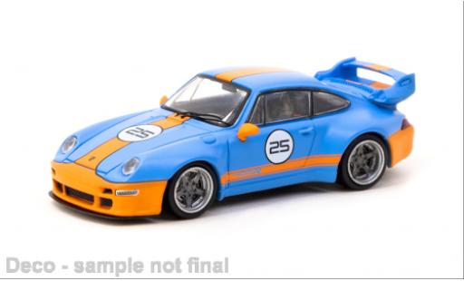 Diecast model cars Porsche 993 1/64 Tarmac Works 911  Gunther Works blue clair/orange Porsche 993 1/64 Tarmac Works 911  Gunther Works blue clair/orange diecast model cars
