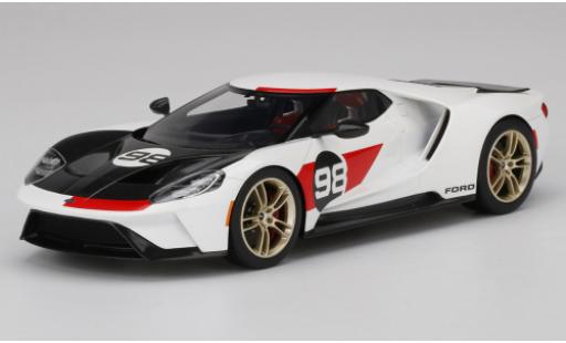 Diecast model cars Ford GT 1/18 Top Speed Heritage Edition white/black 2021 Ford GT 1/18 Top Speed Heritage Edition white/black 2021 diecast model cars