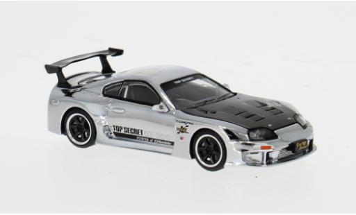 Diecast model cars Toyota Supra Super GT GT300 silver 1/64 Pop Race