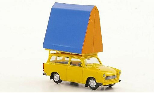 Trabant 601 Universal 1/87 Herpa yellow with roofzelt diecast model cars