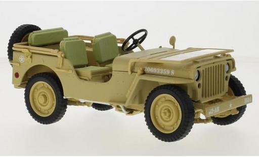 Diecast model cars Jeep Willys 1/18 Triple 9 Collection matt-beige/white U.S. Army 1943 Casablanca Jeep Willys 1/18 Triple 9 Collection matt-beige/white U.S. Army 1943 Casablanca diecast model cars