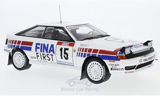 Diecast model cars Toyota Celica 1/18 Triple 9 Collection GT-4 (ST 165) No.15 Team Europe Fina Rallye Tour de Corse 1991 M.Duez/K.Wicha Toyota Celica 1/18 Triple 9 Collection GT-4 (ST 165) No.15 Team Europe Fina Rallye Tour de Corse 1991 M.Duez/K.Wicha diecast model cars