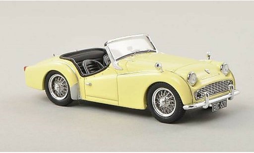 Triumph TR3 A 1/43 Spark yellow LHD 1960 diecast model cars