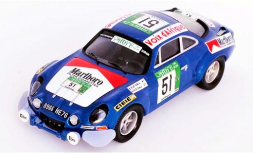 Diecast model cars Alpine A110 1/43 Trofeu Renault No.51 Rallye WM Rallye Bandama 1977 M.Le Gall/Y.Le Gall Alpine A110 1/43 Trofeu Renault No.51 Rallye WM Rallye Bandama 1977 M.Le Gall/Y.Le Gall diecast model cars