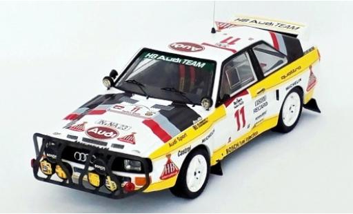 Diecast model cars Audi Sport Quattro 1/43 Trofeu Sport quattro No.11 HB Team HB Rallye WM Safari Rallye 1985 S.Blomqvist/B.Cederberg Audi Sport Quattro 1/43 Trofeu Sport quattro No.11 HB Team HB Rallye WM Safari Rallye 1985 S.Blomqvist/B.Cederberg diecast model cars
