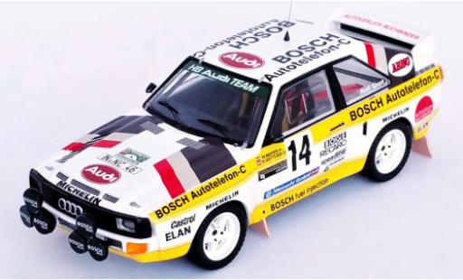 Diecast model cars Audi Sport Quattro 1/43 Trofeu Sport quattro No.14 Bosch Internationale Steiermark Rallye 1985 W.Mayer/H.Gottlieb Audi Sport Quattro 1/43 Trofeu Sport quattro No.14 Bosch Internationale Steiermark Rallye 1985 W.Mayer/H.Gottlieb diecast model cars