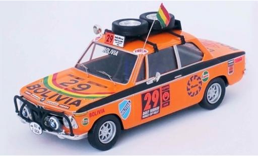 Diecast model cars Bmw 2002 1/43 Trofeu ti No.29 Bolivia London - Mexico World Cup Rally 1970 W.Bendek/D.Hubner/J.Burgoa Bmw 2002 1/43 Trofeu ti No.29 Bolivia London - Mexico World Cup Rally 1970 W.Bendek/D.Hubner/J.Burgoa diecast model cars