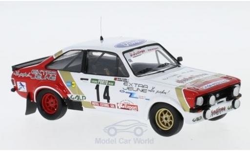 Diecast model cars Ford Escort 1/43 Trofeu MK II RS 1800 No.14 Diabolique Motorsport Rallye WM Rallye Portugal 1984 J.Santos/M.Oliveira Ford Escort 1/43 Trofeu MK II RS 1800 No.14 Diabolique Motorsport Rallye WM Rallye Portugal 1984 J.Santos/M.Oliveira diecast model cars